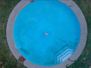 an aerial view of a boat in the water at Bushveld Venue in Mabula
