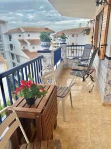 Balkón alebo terasa v ubytovaní PMT17 - Penthouse apartment with pool and close to beach