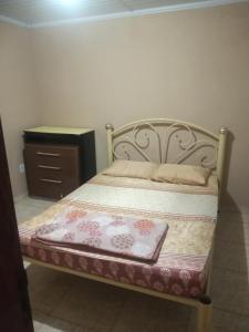Un pat sau paturi într-o cameră la Residencial Barbosa - Apto 302