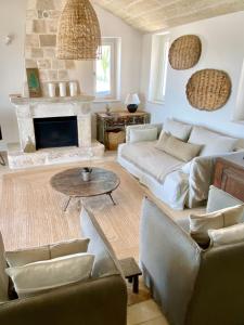 A seating area at Trullo Falco