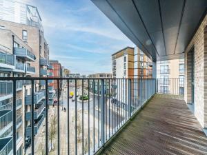 a balcony with a view of a city at Pass the Keys Modern 2 bedroom and 2 Bath Apartment in London in Edgware