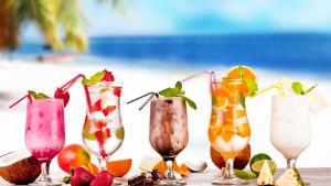 Boissons dans l'établissement Ô Bleu Azur