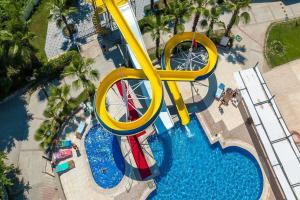 an overhead view of a water park with a pool at Lykia Botanika Beach Fun & Club - All Inclusive in Fethiye