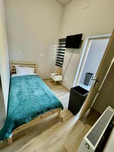 ティミショアラにあるSerbian Houseのベッドルーム1室(ベッド1台付)、窓(ノートパソコン付) +15枚の写真