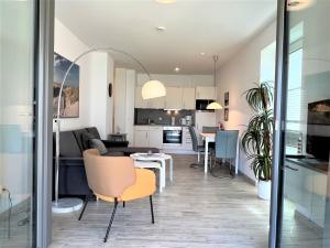 Kuchyň nebo kuchyňský kout v ubytování Apartment Silbermöwe, Am Alten Deich 22 6 + 5 fotografií