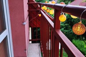 Balkón nebo terasa v ubytování Zöld Orom Apartman Lakás