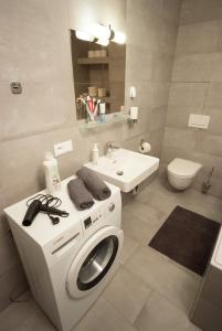 Koupelna v ubytování Apartmán víla Amálka