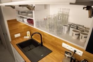 Kuchyň nebo kuchyňský kout v ubytování Apartmán víla Amálka