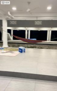 a subway station with a train in the distance at home stay harith & humaira in Lengging