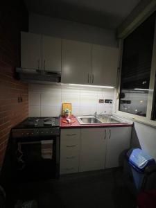 Een keuken of kitchenette bij Reka Apartment