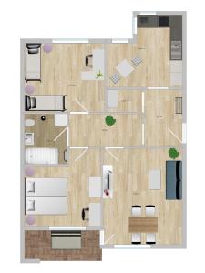 plan piętra domu z w obiekcie 3-Zimmer Nähe Messe & Maschsee w Hanowerze