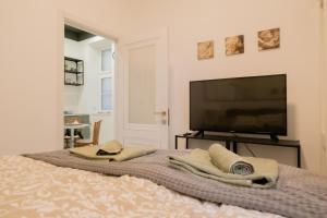 Televízia a/alebo spoločenská miestnosť v ubytovaní Kolibri Apartmen