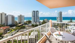 En generel havudsigt eller havudsigten taget fra lejlighedshotellet