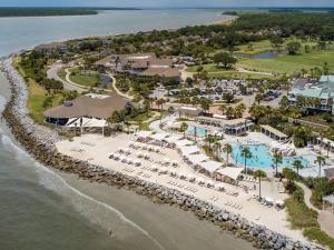 an aerial view of the resort and the beach at 1316 Pelican Watch Villas Seabrook Island SC in Seabrook Island