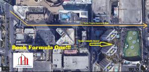 un mapa de una ciudad con la fórmula retrospectiva de texto oromicromicina en MGM Signature-30-721 1Br2Ba F1 Strip View Balcony, en Las Vegas