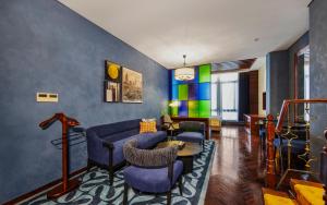 Posezení v ubytování Fondney Hotel Shanghai NECC Hongqiao Airport T2
