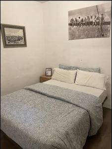1 dormitorio con 1 cama y una foto en la pared en AnDiMi Pozo el 3, en Toledo
