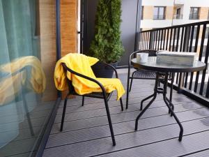 Balkón alebo terasa v ubytovaní MK Apartamenty Morski