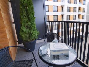 Balkón alebo terasa v ubytovaní MK Apartamenty Morski