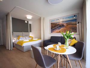 Posteľ alebo postele v izbe v ubytovaní MK Apartamenty Morski