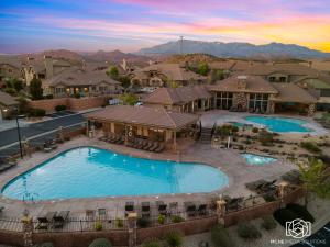 an aerial view of a resort with two swimming pools at Best Day Ever townhouse in Washington +41 photos