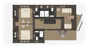 a floor plan of a house at Elephant lodge in Kwa Kuchinia
