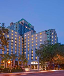 a rendering of a hotel building at night at Hyatt Regency Sacramento in Sacramento