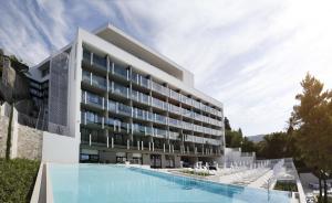 a rendering of a hotel with a swimming pool at Hotel Kompas in Dubrovnik