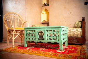 Posezení v ubytování Kasbah Zitoune