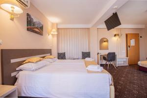 Postel nebo postele na pokoji v ubytování Casa Mureșan