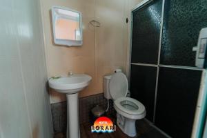 Koupelna v ubytování Pousada de Containers