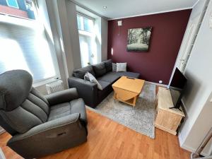 Posezení v ubytování Narvik city apartment