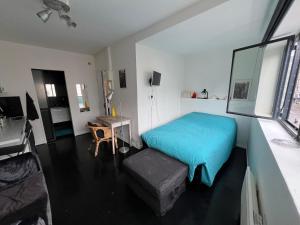 TV a/nebo společenská místnost v ubytování Studio : coeur de Boulogne