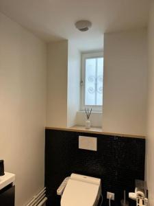 a bathroom with a white toilet and a window at No Matter Stay - Chic and classy - Arc de Triomphe in Paris