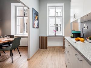 Dapur atau dapur kecil di SKY9 Apartments Wienerberg