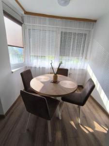 stół jadalny i krzesła w pokoju w obiekcie Apartman ANJA w mieście Vukovar