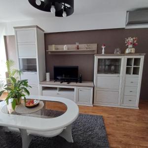 Kuchyň nebo kuchyňský kout v ubytování Apartman West Side