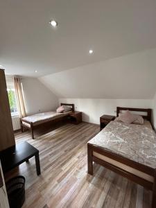 Postel nebo postele na pokoji v ubytování Ferienwohnung Wilhelmshaven