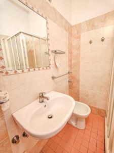 Koupelna v ubytování Hotel Rosa
