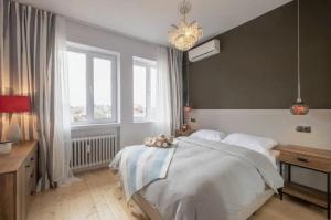 Een bed of bedden in een kamer bij Appartamento accogliente e spazioso