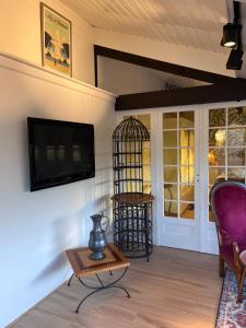 TV a/nebo společenská místnost v ubytování Cottage Apolline