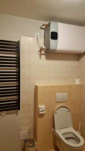 uma casa de banho com WC e um dispensador de papel na parede em Apartmány Mlynky - Slovenský raj em Mlynky 