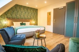Ένα ή περισσότερα κρεβάτια σε δωμάτιο στο Landgasthaus & Hotel zur Krone