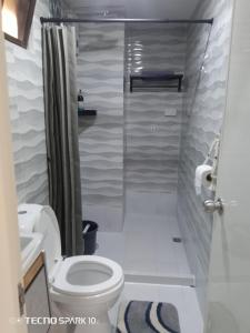Sudtungan的住宿－C&W Royal Oceancrest Mactan，一间带卫生间和淋浴的小浴室