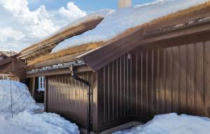 un toit enneigé d'une maison recouverte de neige dans l'établissement 4 Bedroom Nice Home In Rauland, à Rauland