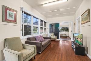 Χώρος καθιστικού στο Lobster Cottage