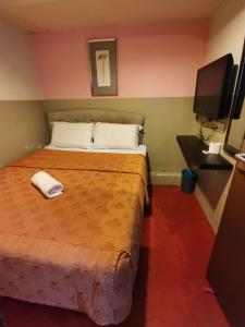 Postel nebo postele na pokoji v ubytování HOTEL BINTANG