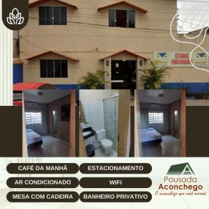 a collage of pictures of a house with a building at POUSADA ACONCHEGO HOTEL in Imperatriz