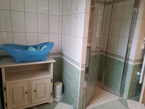 Koupelna v ubytování Charmant Gîte Familial au Cœur des Châteaux de la Loire, Jardin Clôturé et Équipements Bébé Inclus - FR-1-491-361 + 10 fotografií