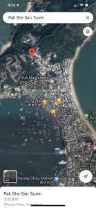 a screenshot of a map of a city at ChillOut in Cheung Chau in Hong Kong